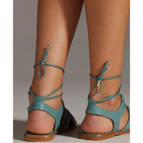 Anthropologie x Silent D Gladiator Satelli Tie-Up Sandals NWT Size 9 - Picture 5 of 16